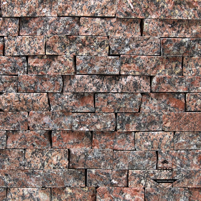 Фасадный камень Горбушка (лапша) — Гранит Красный Микс в Волгограде